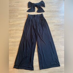 Women’s Black Tory Two Piece with Self-Double Layer Pants Small